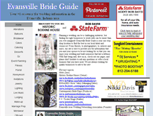 Tablet Screenshot of evansvillebrideguide.com